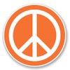 2 x 10cm Peace Vinyl Sticker Symbol Hippy Camper Van