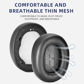 Live650 BTNC E65BTNC Ear Cushion Memory Foam Replacement Ear Pads for JBL E65BTNC Duet NC LIVE650 660 BTNC， Memory Foam Ear Pad Cushions,Soft PU Leather Cushions