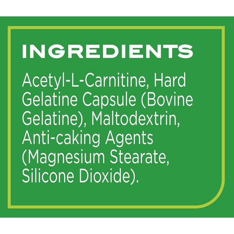 Reflex Acetyl L-Carnitine Supplement for Energy Support, 90 Capsules