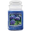 Village Candle Hydrangea Large Glass Apothecary Jar Scented Candle, 21.25