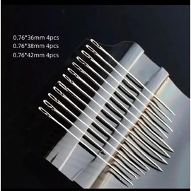 12 Pcs Hand Sewing Needles, Handle Sewing Needle Set, Assorted Sizes Embroidery Mending Craft