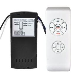 Universal Ceiling Fan Remote Control Kit，Multifunctional Wireless 3-in-1 Ceiling Fan Light Timing & Speed Remote Accessory Easy to Install （White）