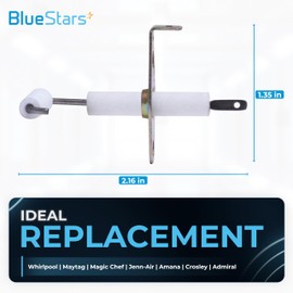BlueStars Ultra Durable 74004053 Top Burner Igniter for Range - Exact Fit for Whirlpool & Maytag Range, Oven, Stove - Replaces 704111 AP4093621