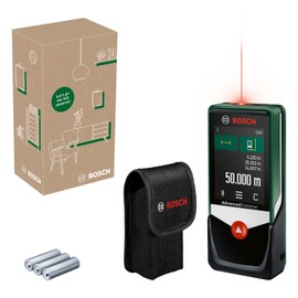 Bosch AdvancedDistance 50C Laser Rangefinder (Measure Distance up to 50 m Accurately, Touch Display, Measuring Functions with Integrated Help, in E-Commerce Box)