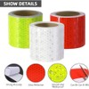 WENFUMUSIC 3 Rolls Reflective Tape Reflective Warning Tape Outdoor Waterproof