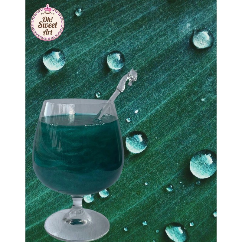 Oh Sweet Art TEAL Elixir dust | Edible drink dust,