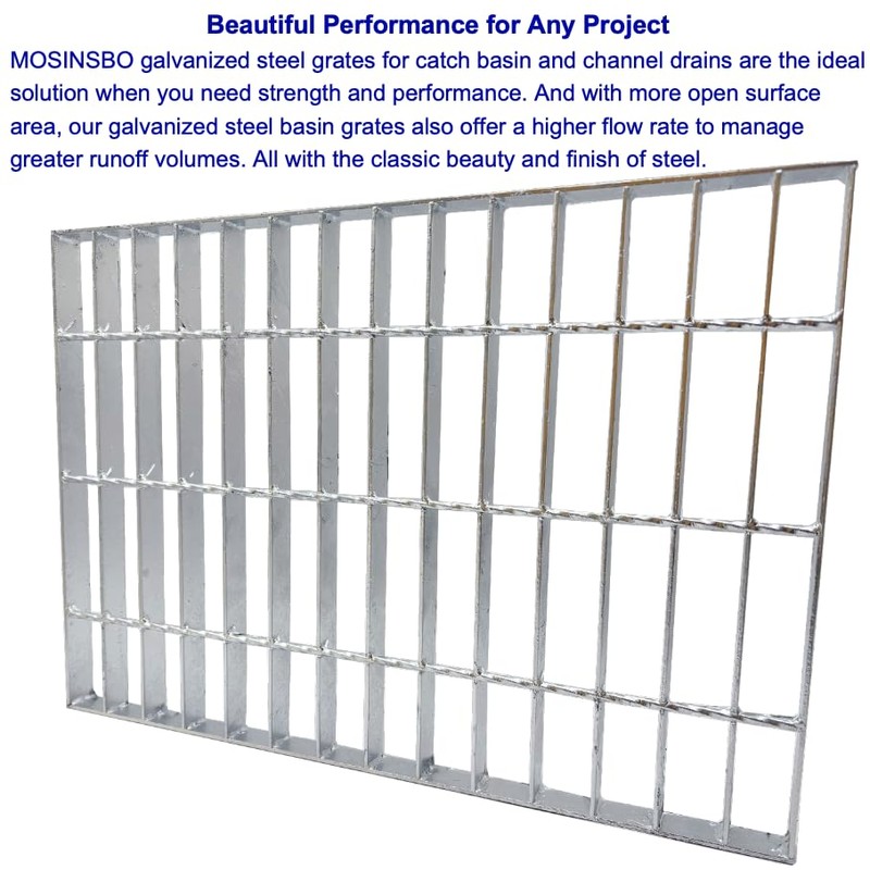 MOSINSBO Galvanized Steel Drain Grate 20x12 in for NDS 12"