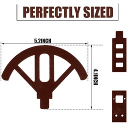 Weysat 4 Pack Cowboy Hat Rack Holder Adjustable Wooden Cowboy Hat Hanger Wall Mount Stand for Wall Can Keep Original Shape 4-speed Western Storage Display for Closet Living Room Western Gift (Brown)