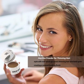 NIZORICK Hairline Powder,Root Touch Up Hair Color, Instantly Conceals Hair Loss, Root Cover Up Powder for Thinning Hair,Waterproof & Long Lasting 4.5g/0.15oz(Dark Yellow)