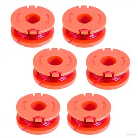 WA0010 Trimmer Spools for Worx 6-Pack,10ft 0.065" Pre-Wound Replacement for Worx Weed Eater String,WA0004 Spools, Compatible with Worx WG163 WG175 WG180 String Trimmer Refills