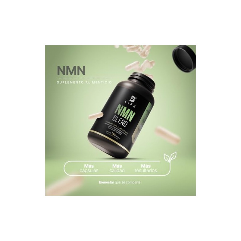 Nmn Blend Precursor Nad 180 Cápsulas 1000 Por Porción Trans