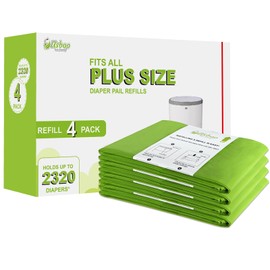 USBOO Refills Compatible with Dekor Plus Diaper Pail | 4 Pack | Disposable Diaper Pail Refill | Extra Thickness | Diaper Trash Bags | Cherry Blossom Scented | Holds up to 2320 Diapers