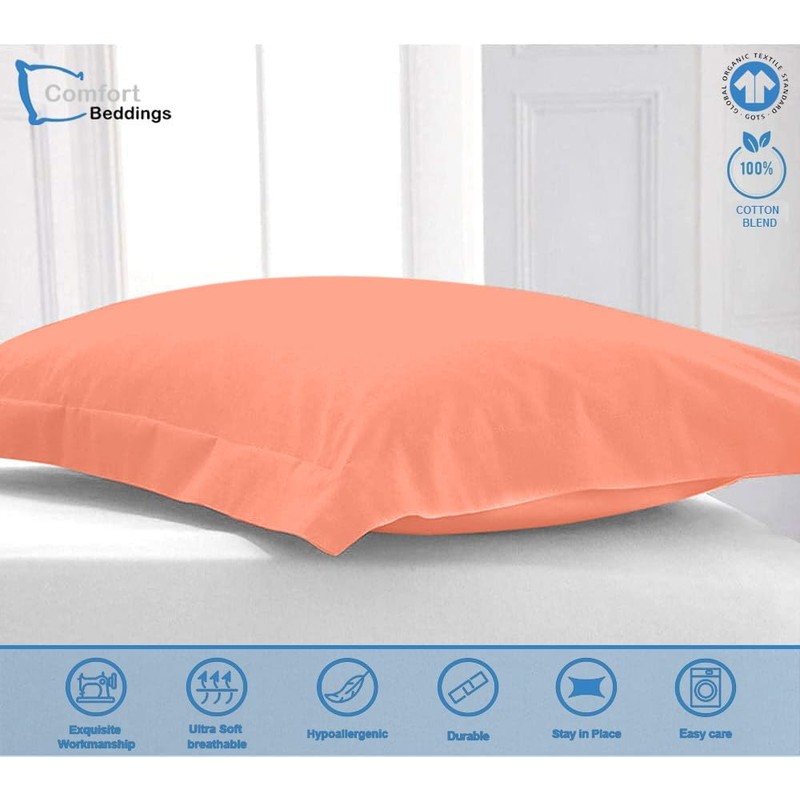 Comfort Beddings Premium Quality Pillowcases 100% Cotton Blend Square Pillow