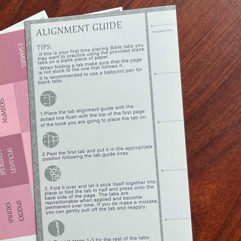 Laminated Bible Tabs, Reposition Large Print Stickers, Easy to Read