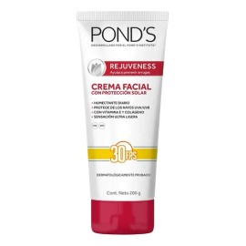 Pond's Rejuveness Crema Facial Antiarrugas FPS 30 con Protección Solar, Piel Mixta, 200g