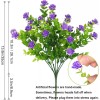 Quanfairy 10pc Artificial Flower Outdoor UV Resistant Fake Plant Wedding