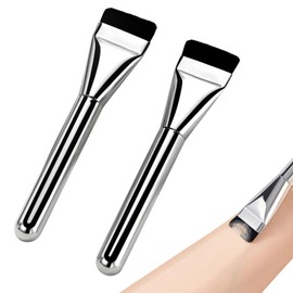 Foundation Brush for Liquid Makeup,2 Pcs Ultra Thin Foundation Brush,Liquid Foundation Brush,Flat Top Foundation Brush,Liquid Powder Brush,Ultra Thin Concealer Brush for Liquid Cream Foundation Powder