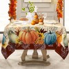 Fall Square Tablecloth 60x60 Inch, Washable Thanksgiving Autumn Pumpkin Fall