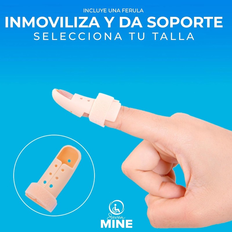 SEVEN MINE Férula Dedo Stack [1Pza, 3 Tamaños]: Sujeción Firme,