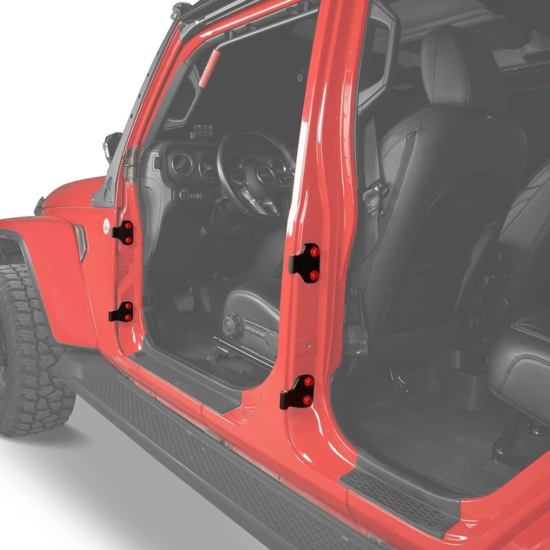 Hooke Road Body Door Hinge Set Compatible with Jeep Wrangler