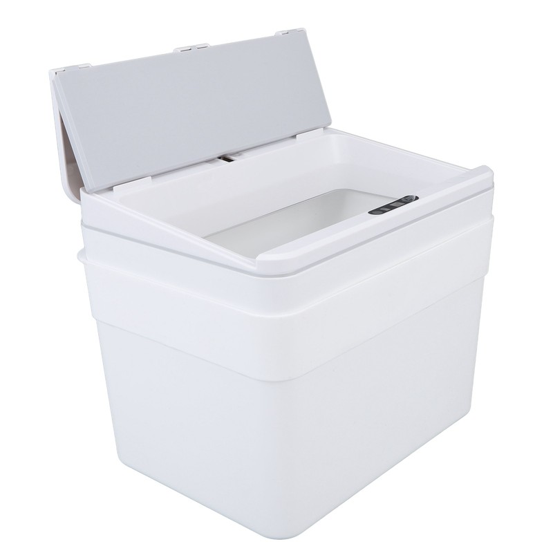 8L Bathroom Trash Can with Lid Automatic Garbage Can USB