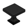 homdiy 25 Pack Black Cabinet Knobs Matte Black Square Dresser