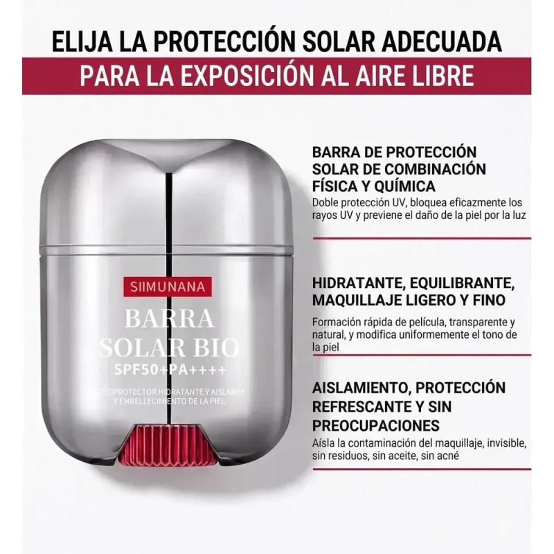 Pack de 2 Bloqueadores Solares NOLVENA en Barra FPS 50