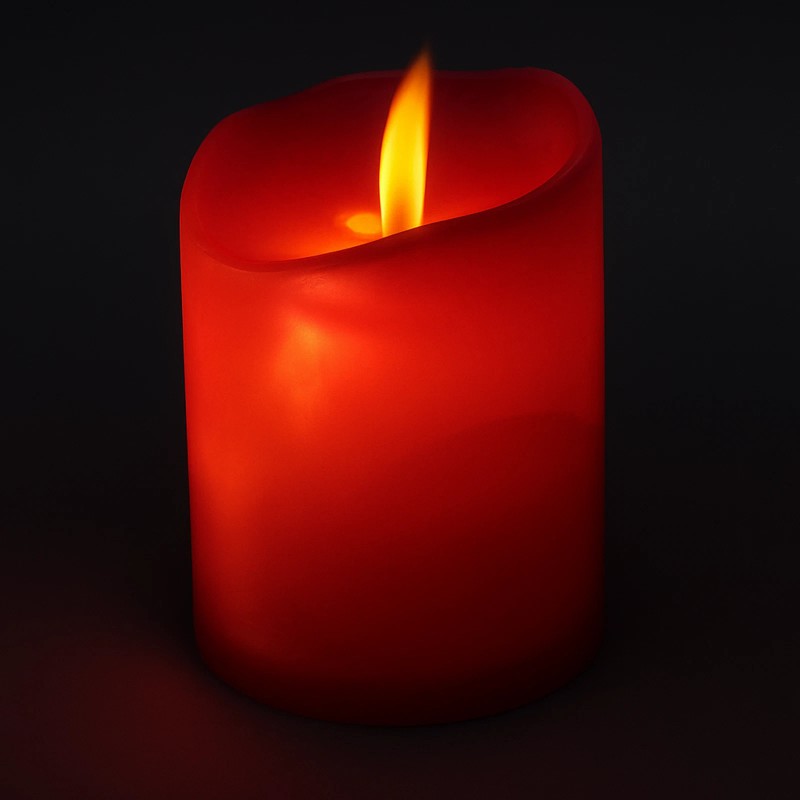 Elegani Small Flameless LED Candle 12 Pack – 2.75" Red