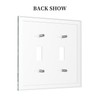 Donecmminery Decorative Switch Plates Forest Marble Dark Green With White