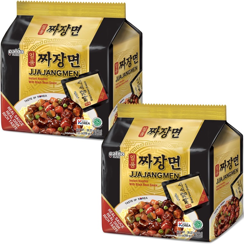 Paldo Jjajangmyeon, Korean Instant Chajang Noodles 7.05 Ounce (7.05 Ounce