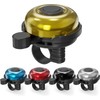 Bike Bell, 100 db, Waterproof and Rustproof Aluminum, Suitable for Bicycle, Scooter, Tricycle, Mountain Bike(Yellow)