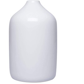 Hosley Jarrón de cerámica blanco de 8 pulgadas – Jarrón floral decorativo de 8 pulgadas de alto acristalamiento para bodas, centros de mesa, votivas, fiestas de jardín, decoración del hogar, oficina y
