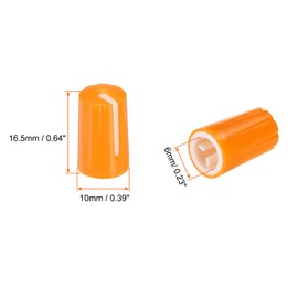 QUARKZMAN Potentiometer Rotary Knob ABS Guitar Knob for 6 mm D Type Wave Electric Guitar Amplifier Stereo Systems Bass Volume Tone 270° Rotary Knob Yellow White Pack of 10