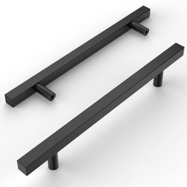 Amerdeco UK0014 Furniture Handles Stainless Steel Black Cabinet Handles Kitchen Handles 160 mm Hole Spacing Drawer Handles Drawer Handles for Kitchen Cabinets Wardrobe Pack of 10