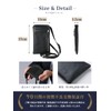 amidiio Men's Smartphone Pouch, Genuine Leather, Shoulder Bag, Coin Purse,