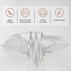 Moonlight Bedding White Pillowcases 2 Pack- Luxury Satin Silk Pillowcases