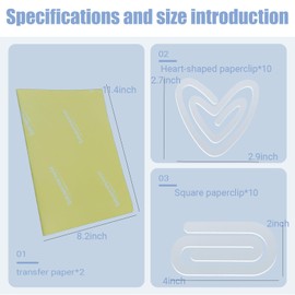 Sublimation Paper Clips Blanks Jumbo Includes 10 Pieces of Each of 2 Different Shapes for A Total of 20 Pieces School Office Supplies