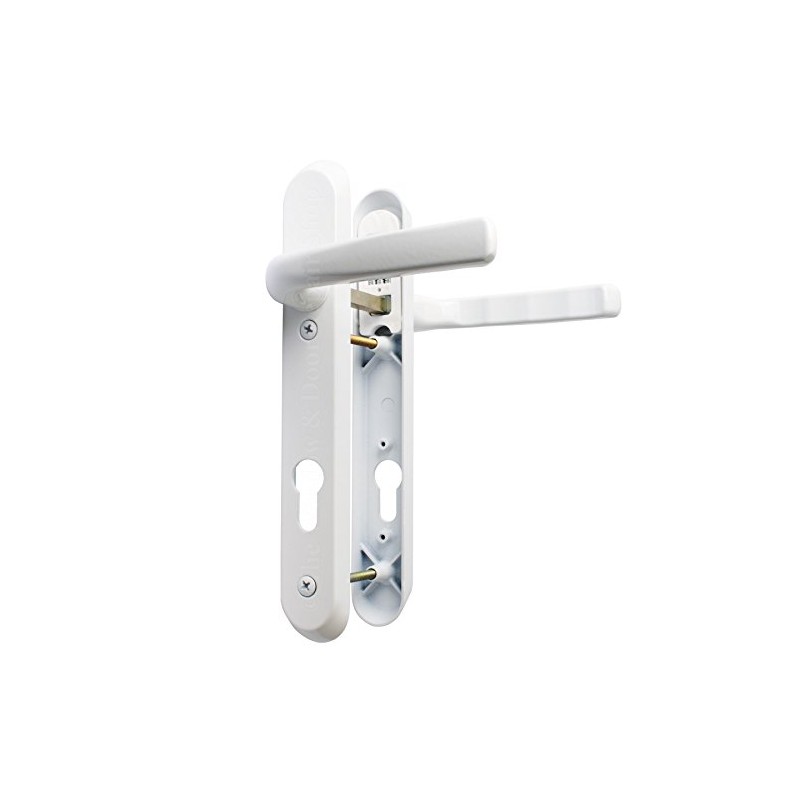Avocet Affinity DHAFWHLLSA Lever Sprung Door Handle Set, White, Fixings