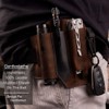 Gentlestache Multitool Sheath for Belt, Leather EDC Pocket Organizer for