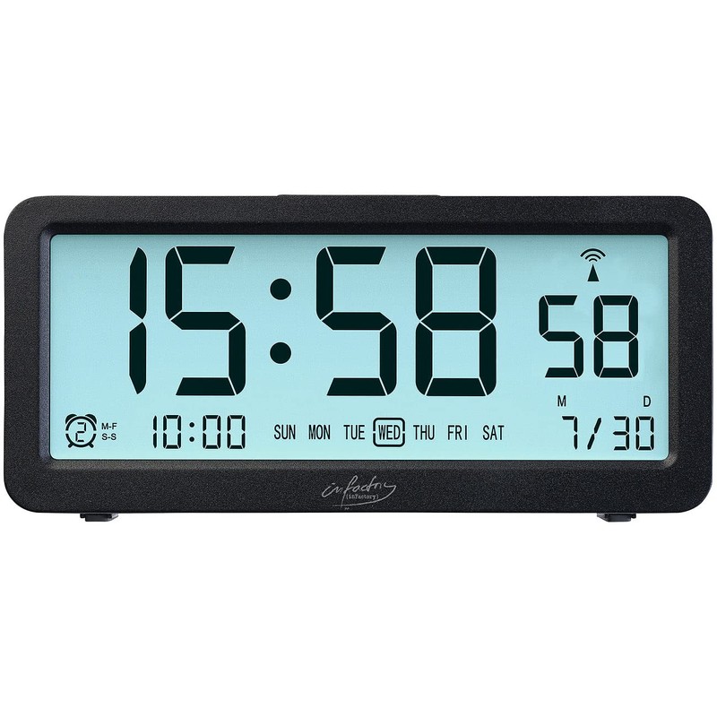infactory Wireless Digital Alarm Clock: Digital Wireless Travel Alarm Clock