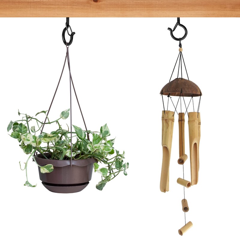 Q Hangers 100 Pack Screw-in Hooks for Outdoor String Lights,