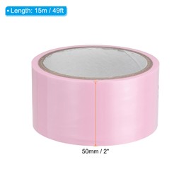 PATIKIL Non Stick Static Tapes 2 in x 50 Ft, 3 Roll Duct Tape for Organizing Cable Pink