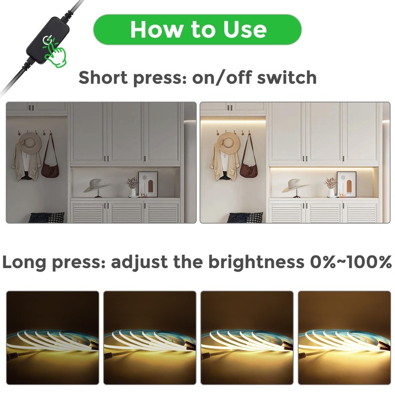 Arotelicht Touch LED Dimmer 12/24V - Capacitive Touch Technology, Flicker-Free