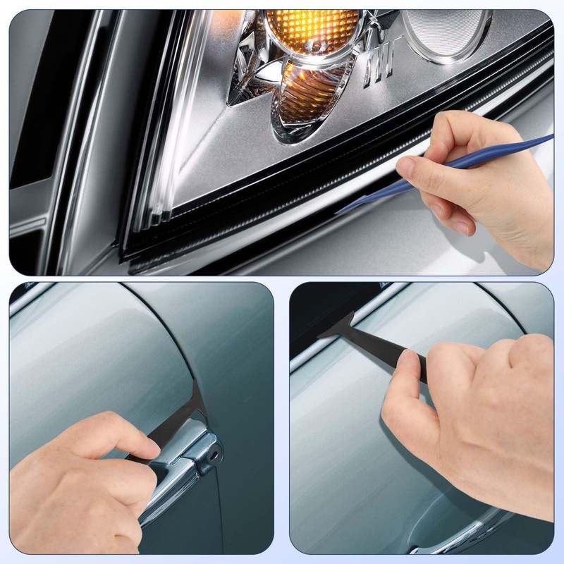 Bewudy 6 Pcs Car Micro Squeegee Curves Slot Tint Tool