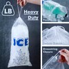 150 Pack Ice Bags with Drawstring Ice Bags for Ice