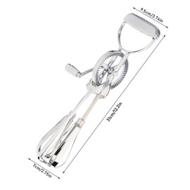 Handmixer Manuell,Halbautomatischer Schneebesen aus Edelstahl, Schneebesen Halbautomatisch, Edelstahl Eierschläger für Varietà di Scenari in Cucina, per Mescolare Gli Ingredienti ConFacilità