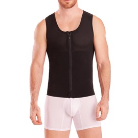 SHAPE CONCEPT Fajas para Hombres 363 Colombian Vest with Zipper Mens Shapewear Tummy Control Corrector Posture Girdle