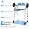 Narrow Walker for Seniors, Adjustable Width Folding Walker with 5"