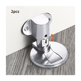 Door Stoppers 2 pcs, Adjustable Height, Strong Permanent Magnet, Compatible with Gaps of 0.1 to 1.0 inches (4 to 25 mm) Under Doors, Door Stopper, Magnetic Fixed, Made of Metal, Easy to Install Just
