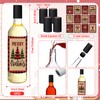 Maxcheck 12 Pcs 25 oz Christmas Plastic Wine Bottles Set